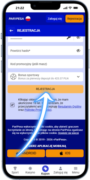 Paripesa casino Potwierdź konto