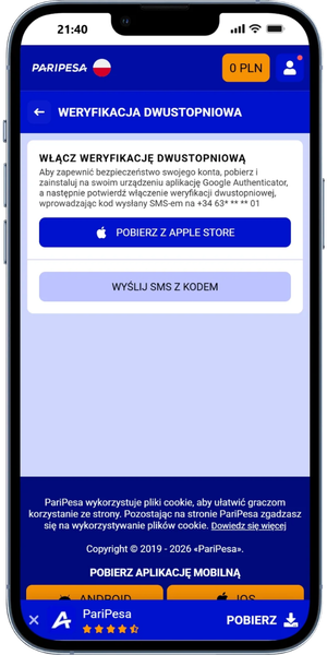 Paripesa Casino Weryfikacja profilu